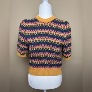 Universal Thread Crochet Short Sleeve Sweater Size XS